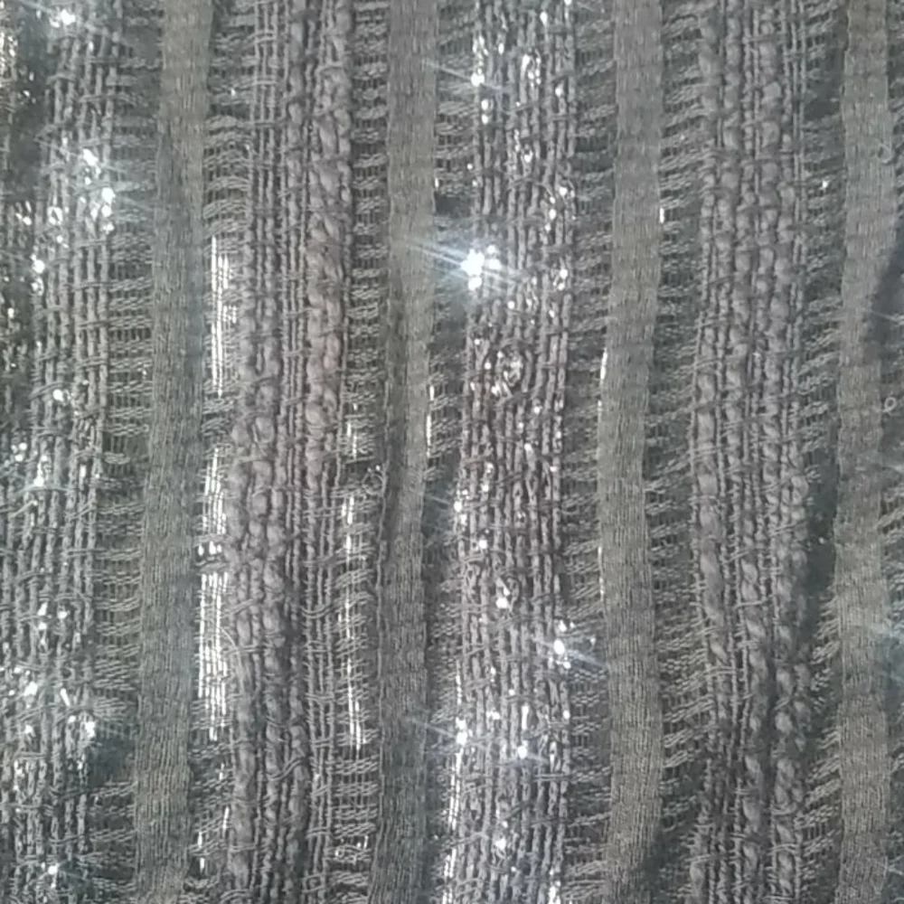 black infinity scarf with silver thread